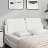 vidaXL Coussin de tête de lit blanc 120 cm similicuir
