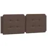 vidaXL Coussin de tête de lit marron 120 cm similicuir