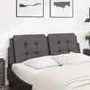 vidaXL Coussin de tête de lit gris 120 cm similicuir