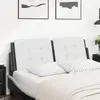 vidaXL Coussin de tête de lit noir et blanc 120 cm similicuir
