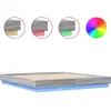 vidaXL Cadre de lit avec lumières LED sonoma gris 180x200 cm