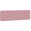 vidaXL Coussin de tête de lit rose 160 cm velours