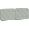 vidaXL Coussin de tête de lit gris clair 140 cm velours