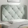 vidaXL Coussin de tête de lit gris clair 90 cm velours