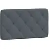 vidaXL Coussin de tête de lit gris foncé 90 cm velours