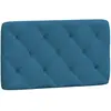 vidaXL Coussin de tête de lit bleu 90 cm velours
