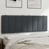 vidaXL Coussin de tête de lit gris foncé 140 cm velours