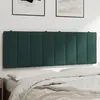 vidaXL Coussin de tête de lit vert foncé 140 cm velours