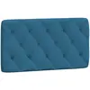 vidaXL Coussin de tête de lit bleu 100 cm velours