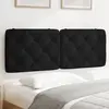 vidaXL Coussin de tête de lit noir 120 cm velours