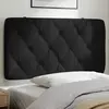 vidaXL Coussin de tête de lit noir 100 cm velours