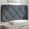vidaXL Coussin de tête de lit gris foncé 80 cm velours