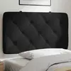 vidaXL Coussin de tête de lit noir 80 cm velours