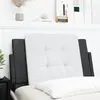 vidaXL Coussin de tête de lit noir et blanc 90 cm similicuir