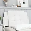 vidaXL Coussin de tête de lit blanc 90 cm similicuir