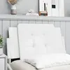 vidaXL Coussin de tête de lit blanc 80 cm similicuir
