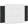 vidaXL Coussin de tête de lit noir et blanc 80 cm similicuir