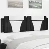 vidaXL Coussin de tête de lit noir et blanc 180 cm similicuir
