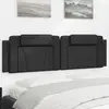 vidaXL Coussin de tête de lit noir 183 cm similicuir