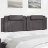 vidaXL Coussin de tête de lit gris 180 cm similicuir