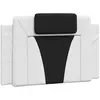 vidaXL Coussin de tête de lit noir et blanc 100 cm similicuir