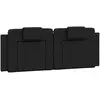 vidaXL Coussin de tête de lit noir 120 cm similicuir