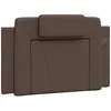 vidaXL Coussin de tête de lit marron 100 cm similicuir