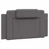 vidaXL Coussin de tête de lit gris 120 cm similicuir