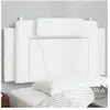vidaXL Coussin de tête de lit blanc 100 cm similicuir