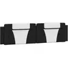 vidaXL Coussin de tête de lit noir et blanc 200 cm similicuir