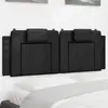 vidaXL Coussin de tête de lit noir 152 cm similicuir