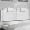 vidaXL Coussin de tête de lit blanc 152 cm similicuir
