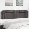 vidaXL Coussin de tête de lit gris 200 cm similicuir