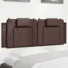 vidaXL Coussin de tête de lit marron 140 cm similicuir