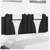 vidaXL Coussin de tête de lit noir et blanc 120 cm similicuir