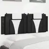 vidaXL Coussin de tête de lit noir et blanc 140 cm similicuir