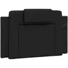 vidaXL Coussin de tête de lit noir 80 cm similicuir