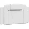 vidaXL Coussin de tête de lit blanc 80 cm similicuir