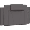 vidaXL Coussin de tête de lit gris 80 cm similicuir