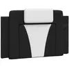 vidaXL Coussin de tête de lit noir et blanc 80 cm similicuir