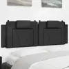 vidaXL Coussin de tête de lit noir 160 cm similicuir