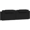 vidaXL Coussin de tête de lit noir 180 cm similicuir