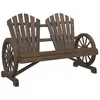 vidaXL Chaise de jardin Adirondack 2 places bois de sapin massif
