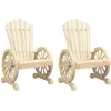 vidaXL Vidaxl Chaises De Jardin Adirondack Lot De 2 Bois De Sapin Massif