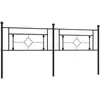 vidaXL Tête de lit métal noir 200 cm