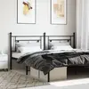 vidaXL Tête de lit métal noir 193 cm