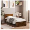 vidaXL Cadre de lit tête de lit chêne fumé 90x190 cm bois ingénierie