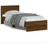 vidaXL Cadre de lit tête de lit chêne marron 90x190 cm bois ingénierie