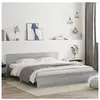 vidaXL Cadre de lit avec tête de lit sonoma gris 160x200 cm