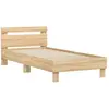 vidaXL Cadre de lit avec tête de lit chêne sonoma 120x190 cm